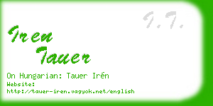 iren tauer business card